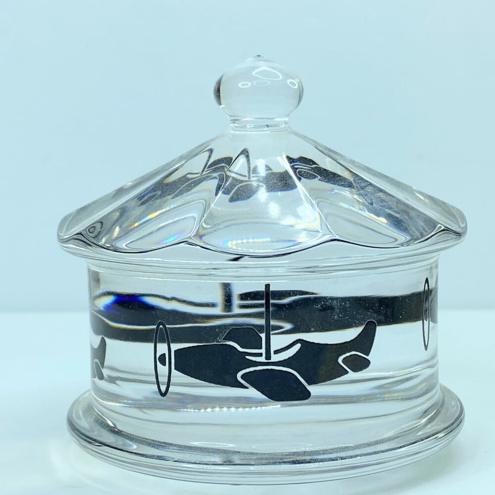 Baccarat "Merry go round" spinning Crystal paperweight 2 7/8" S129
